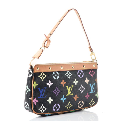 Louis Vuitton Monogram Multicolor Pochette Accessories Black 3 of 8