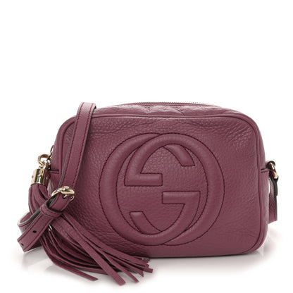 Gucci Pebbled Calfskin Small Soho Disco Bag Peonia Flower 1 of 12