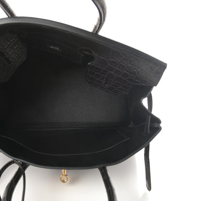 Hermes Togo Matte Alligator Birkin Touch 30 Black 5 of 11