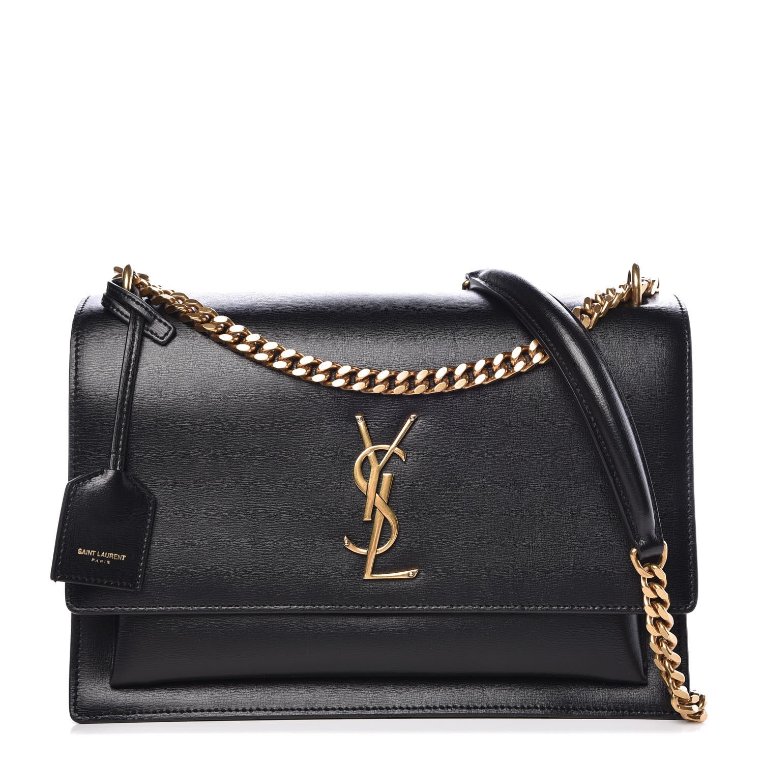 Saint Laurent Calfskin Large Monogram Sunset Black 1 of 7