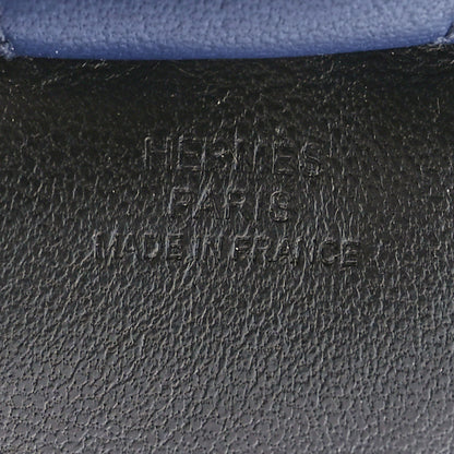 Hermes Milo Lambskin Grigri Rodeo Horse Bag Charm GM Black Bleu Saphir Gold 4 of 5