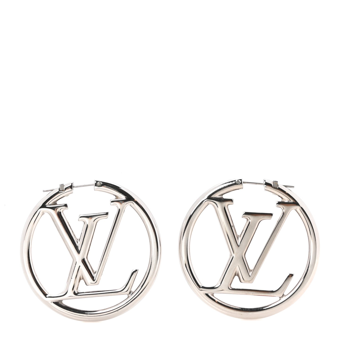 Palladium Louise Hoop Earrings Silver