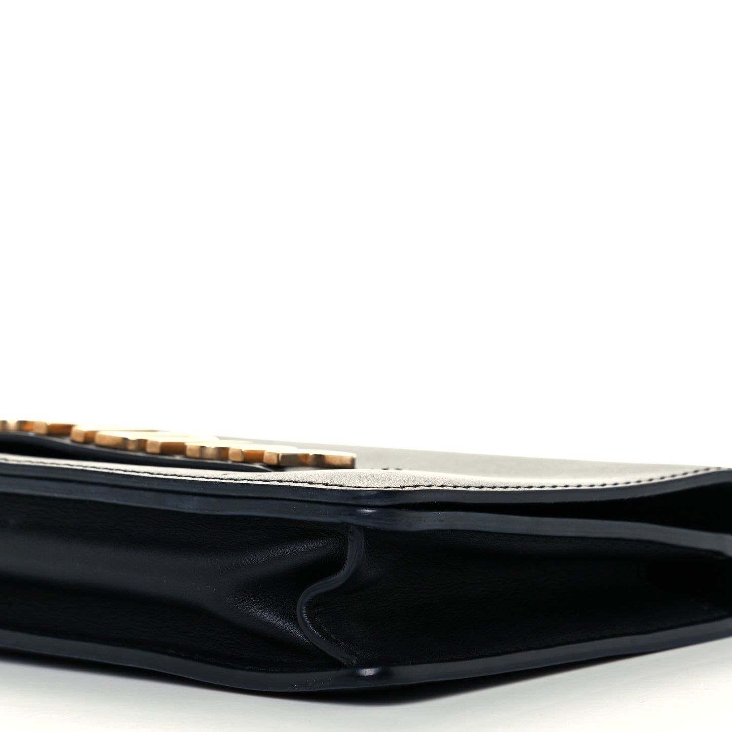 Calfskin J'Adior Chain Flap Bag Black