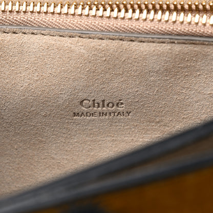 Chloe Suede Wonder Woman Patchwork Medium Faye Shoulder Bag Black 6 of 13