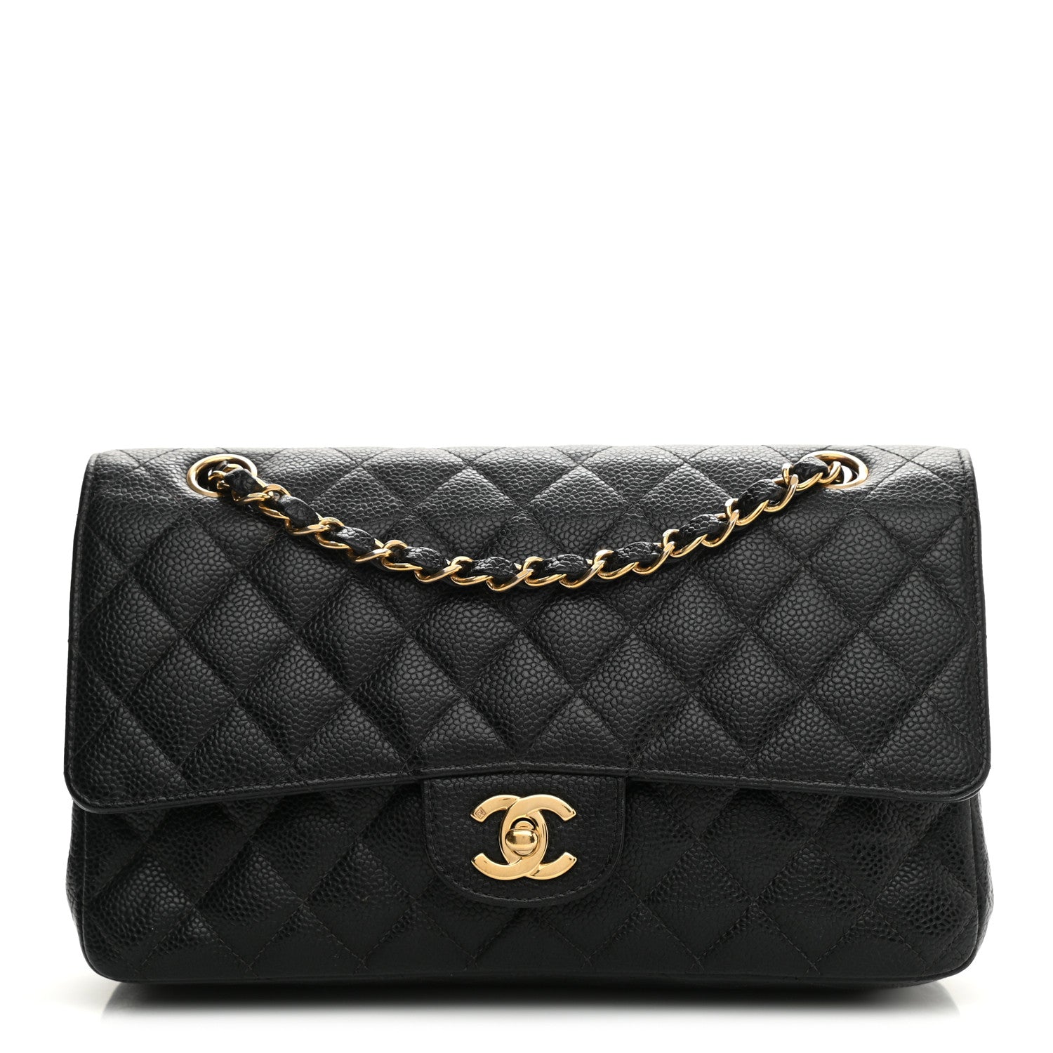 Chanel Caviar Quilted Medium Double Flap Black 1 of 14