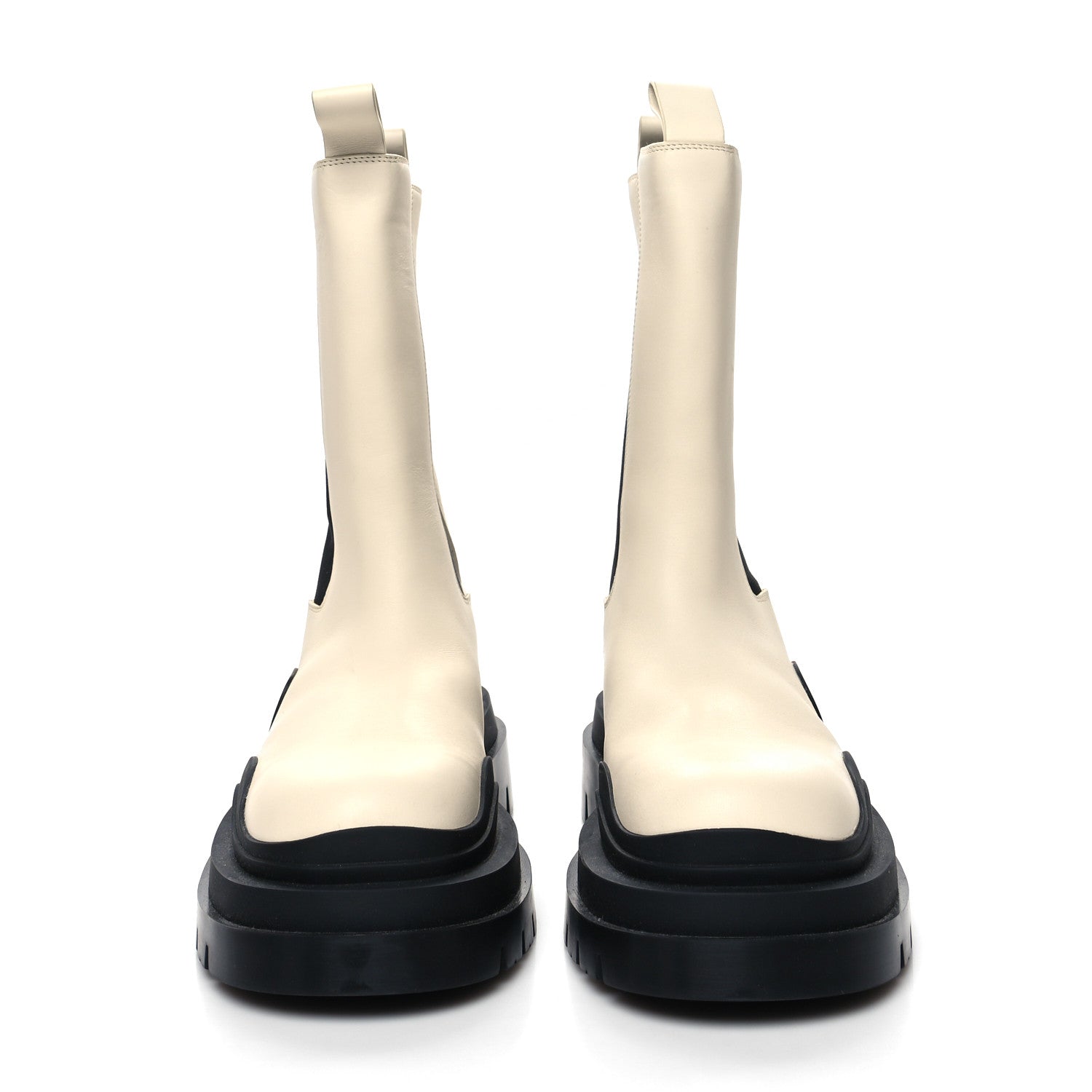 Bottega Veneta Calfskin The Tire Chelsea Boots 40 Sea Salt Black 2 of 7