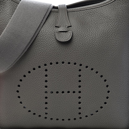 Hermes Taurillon Clemence Evelyne III PM Etain 10 of 11
