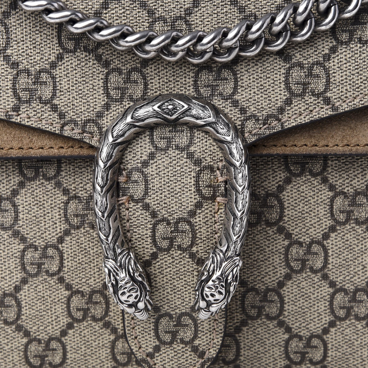 GG Supreme Monogram Mini Dionysus Shoulder Bag Taupe