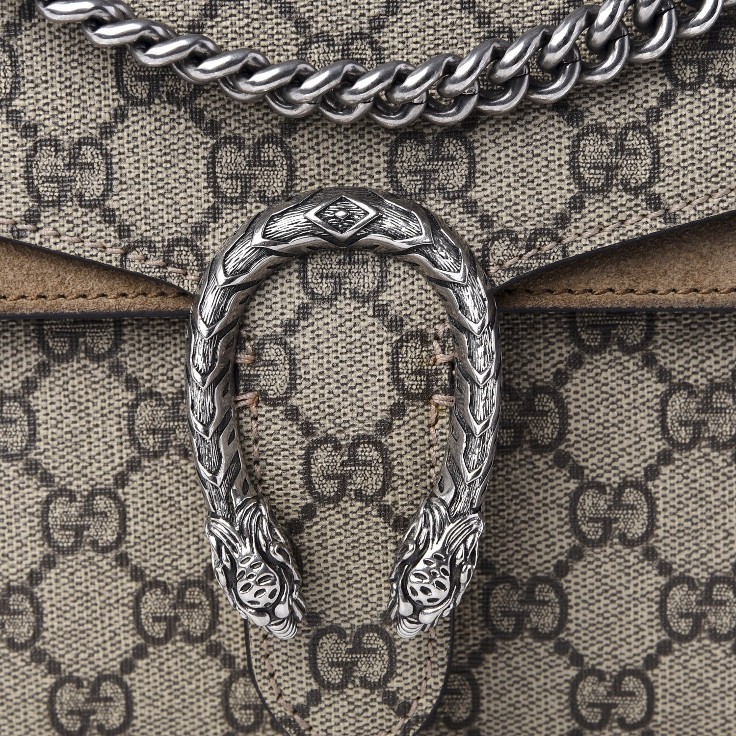 Gucci GG Supreme Monogram Mini Dionysus Shoulder Bag Taupe 8 of 8