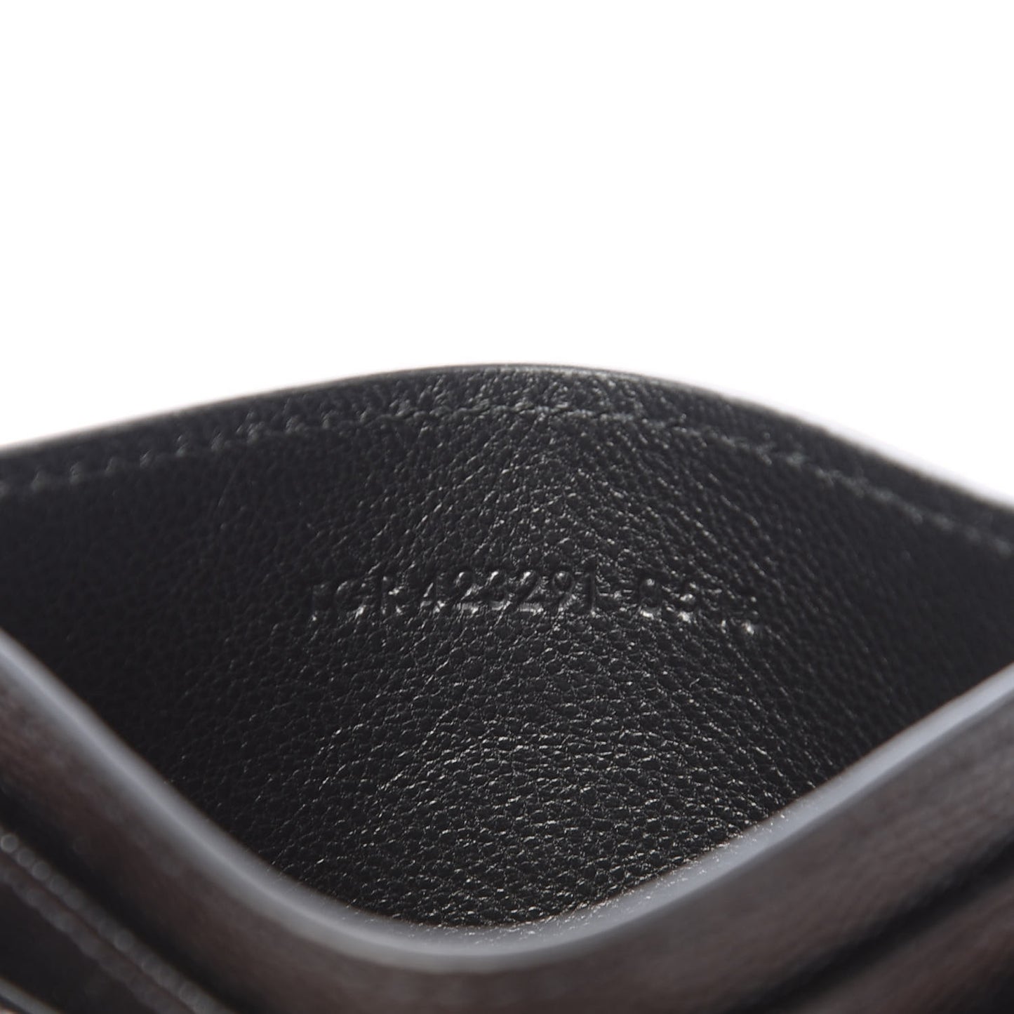 Grain De Poudre Matelasse Chevron Monogram Credit Card Case Black