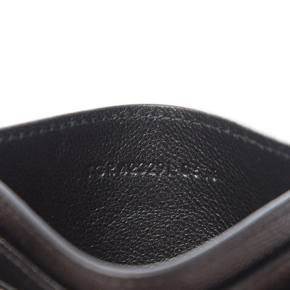 Saint Laurent Grain De Poudre Matelasse Chevron Monogram Credit Card Case Black 7 of 8