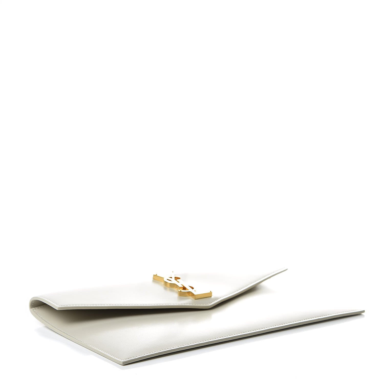 Saint Laurent Smooth Shiny Calfskin Uptown Pouch Crema Soft 4 of 8