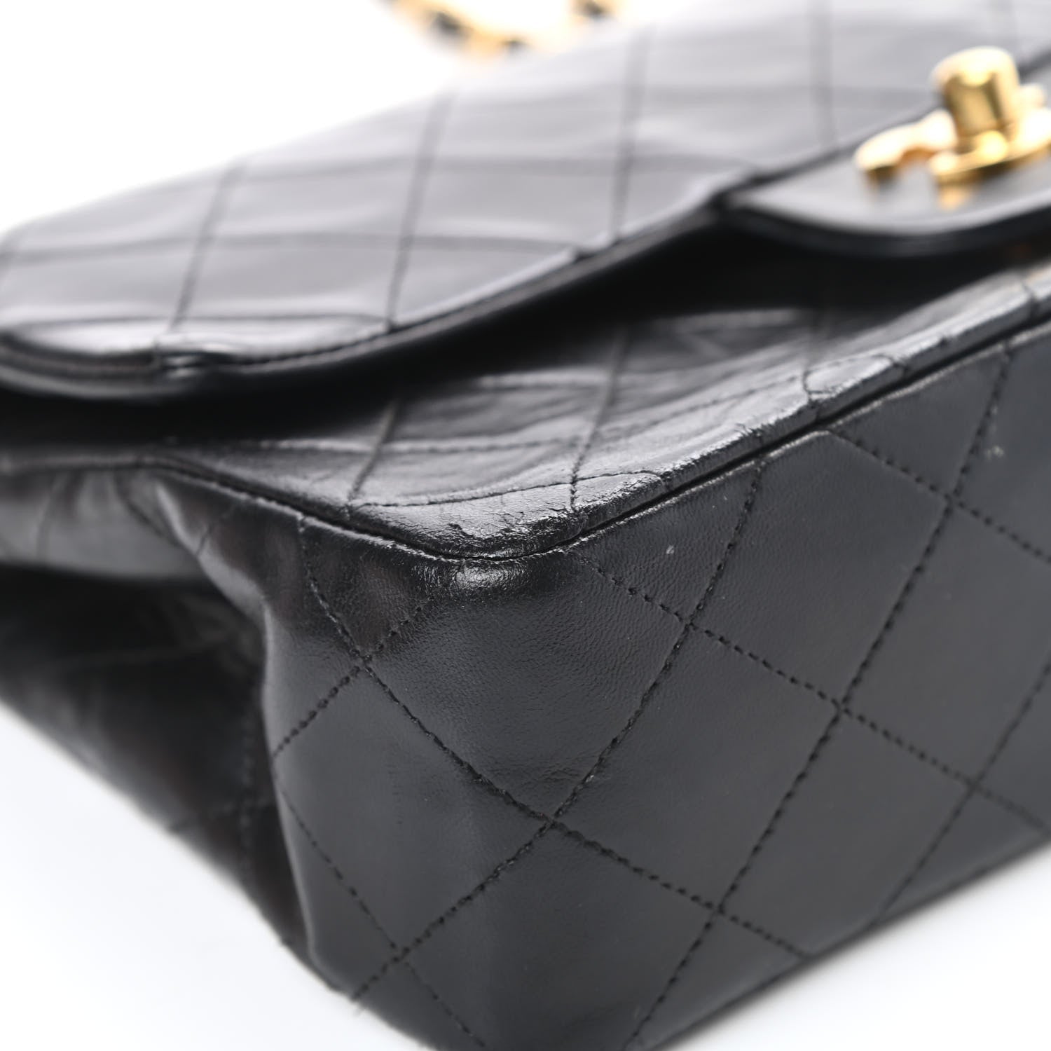 Chanel Lambskin Quilted Small Double Flap Black 10 of 21