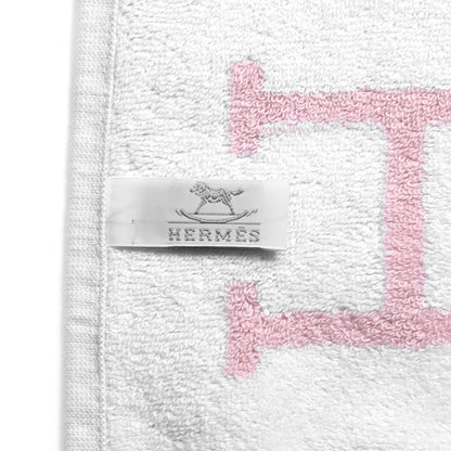 Hermes Cotton Avalon Baby Bath Wash Cloth Rose Lilas 2 of 3