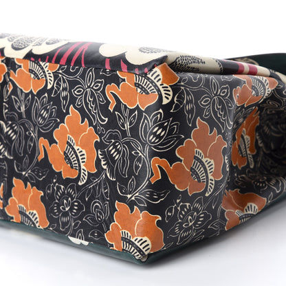 Valentino Garavani Calfskin Floral Print Mime Single Handle Bag Green 7 of 12