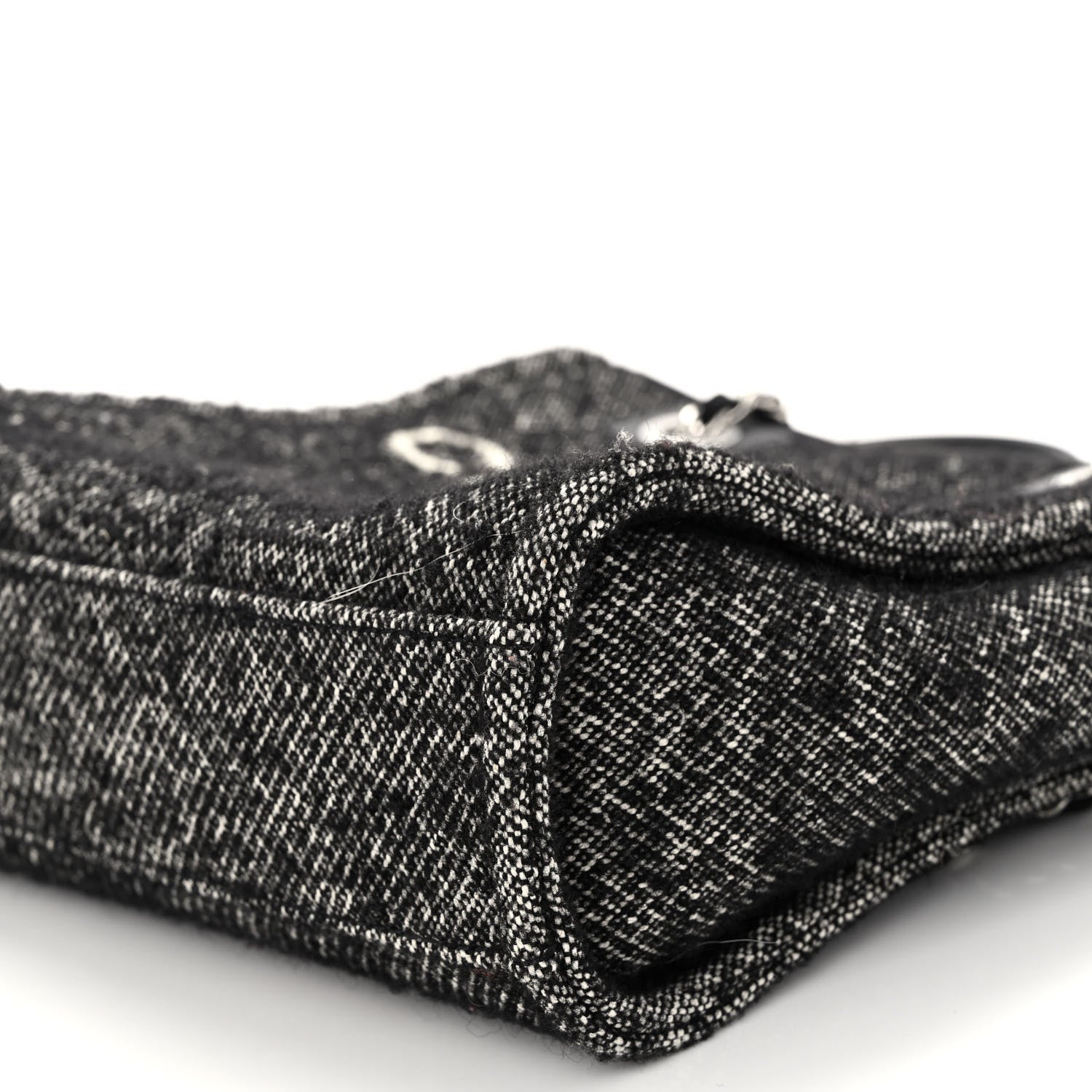 Chanel Mixed Fibers Calfskin Mini Deauville Tote Black White 10 of 10