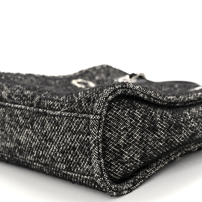 Chanel Mixed Fibers Calfskin Mini Deauville Tote Black White 10 of 10
