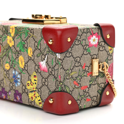 Gucci GG Supreme Monogram Flora Padlock Jewelry Case Red 13 of 14