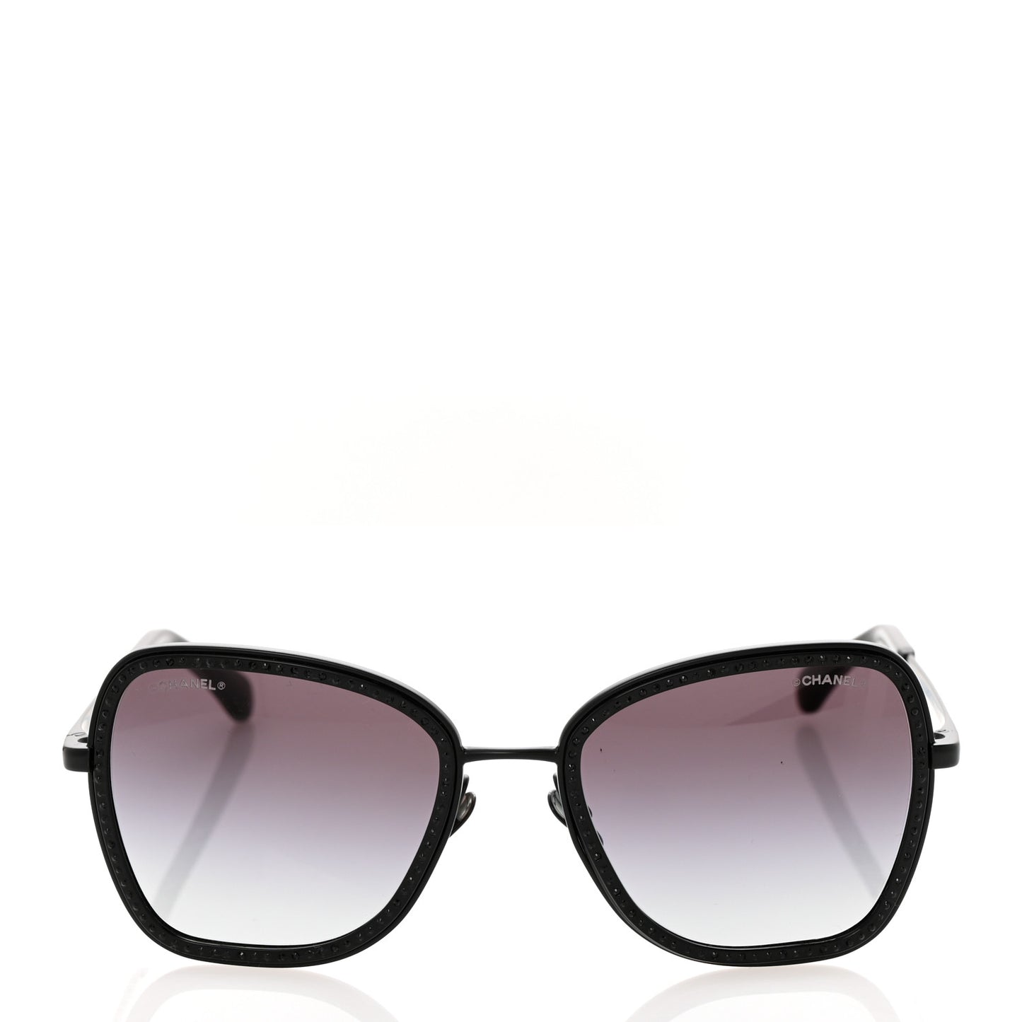 Square Frame Sequin Sunglasses 4277-B Black
