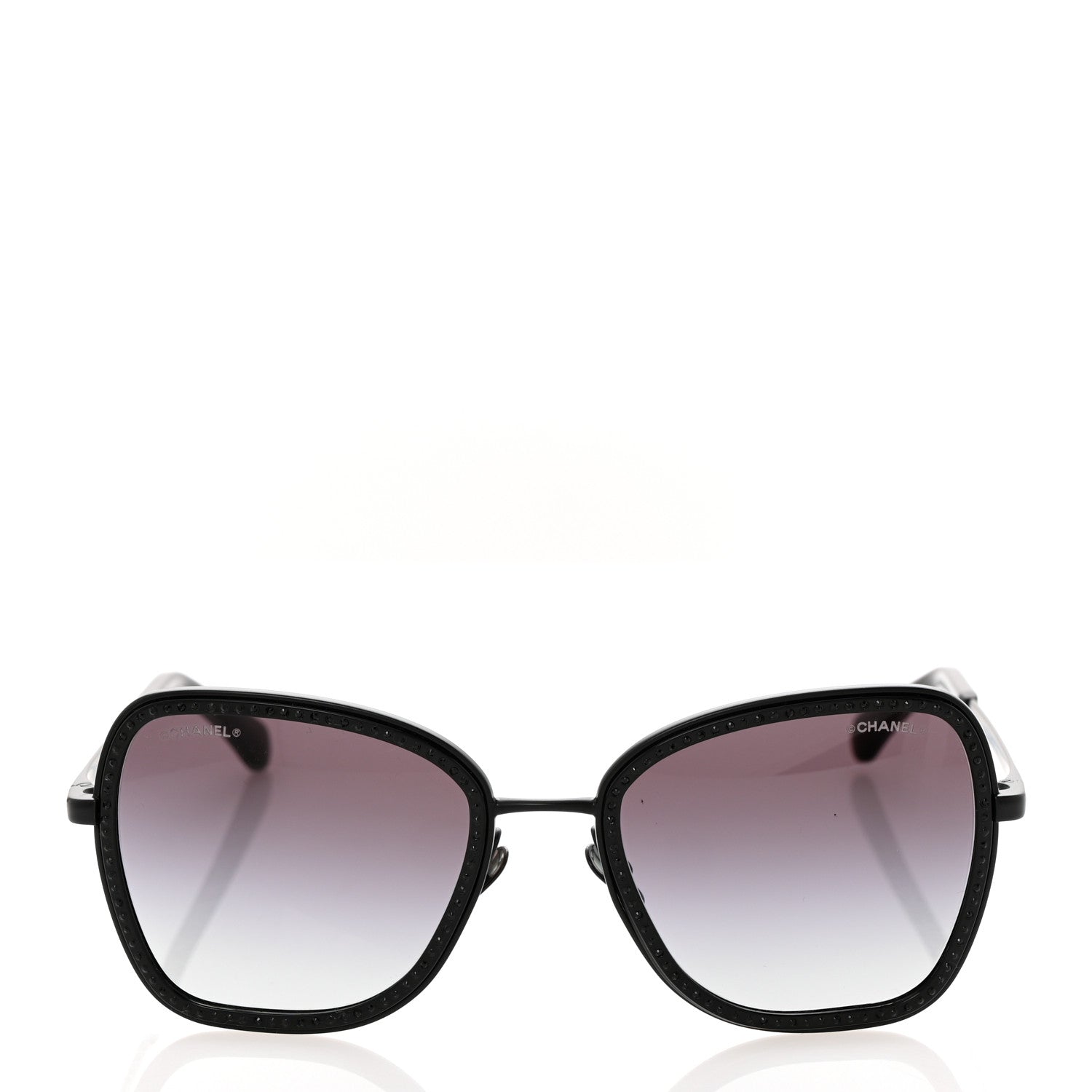 Chanel Square Frame Sequin Sunglasses 4277-B Black 2 of 8