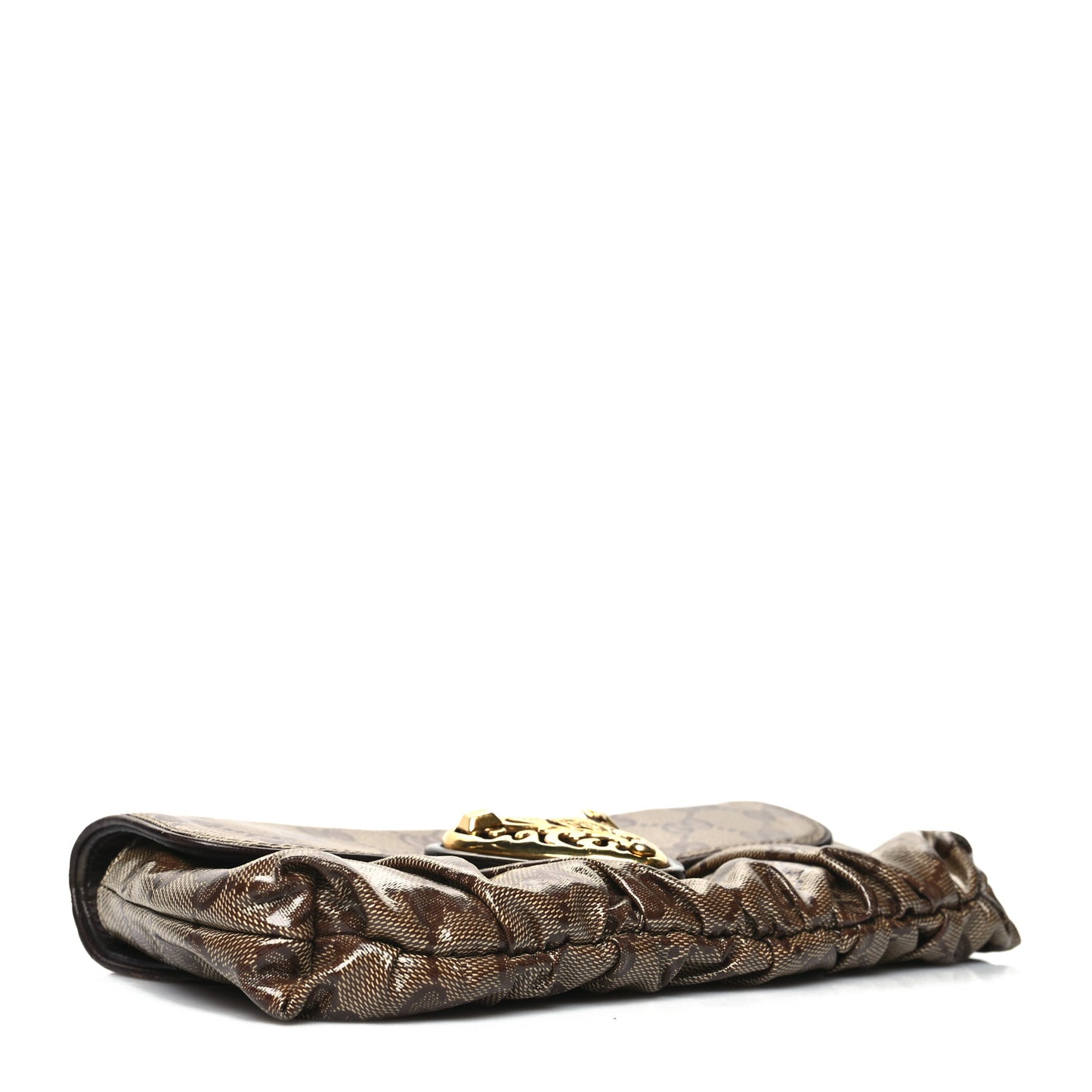 Crystal Monogram Babouska Clutch Dark Brown