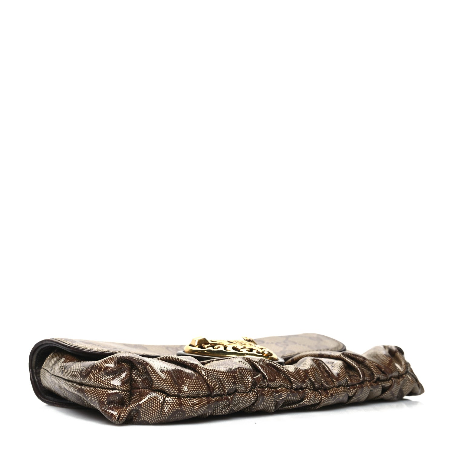 Gucci Crystal Monogram Babouska Clutch Dark Brown 3 of 13