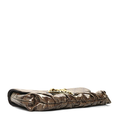 Gucci Crystal Monogram Babouska Clutch Dark Brown 3 of 13
