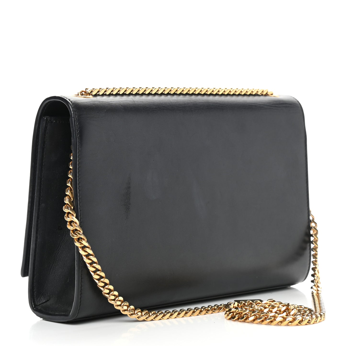 Smooth Calfskin Medium Classic Monogram Kate Tassel Satchel Black