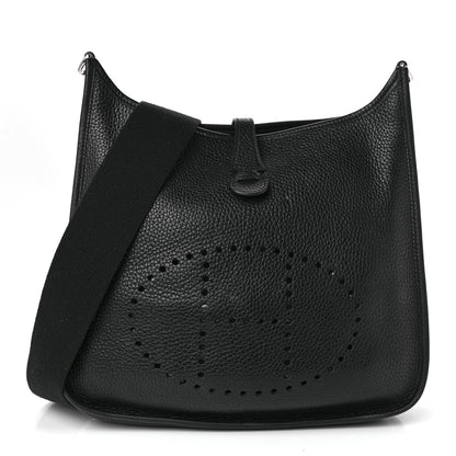 Hermes Taurillon Clemence Evelyne PM Black 1 of 8