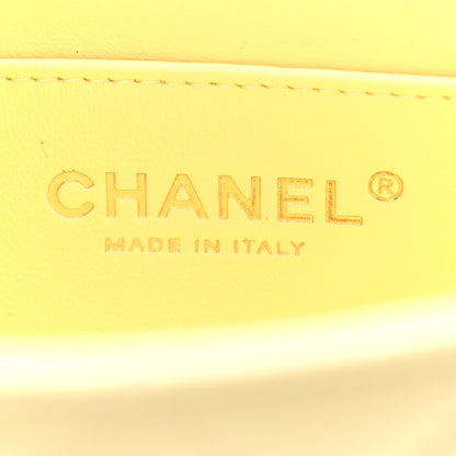 Chanel Lambskin Quilted Mini Rectangular Flap Light Yellow 6 of 10