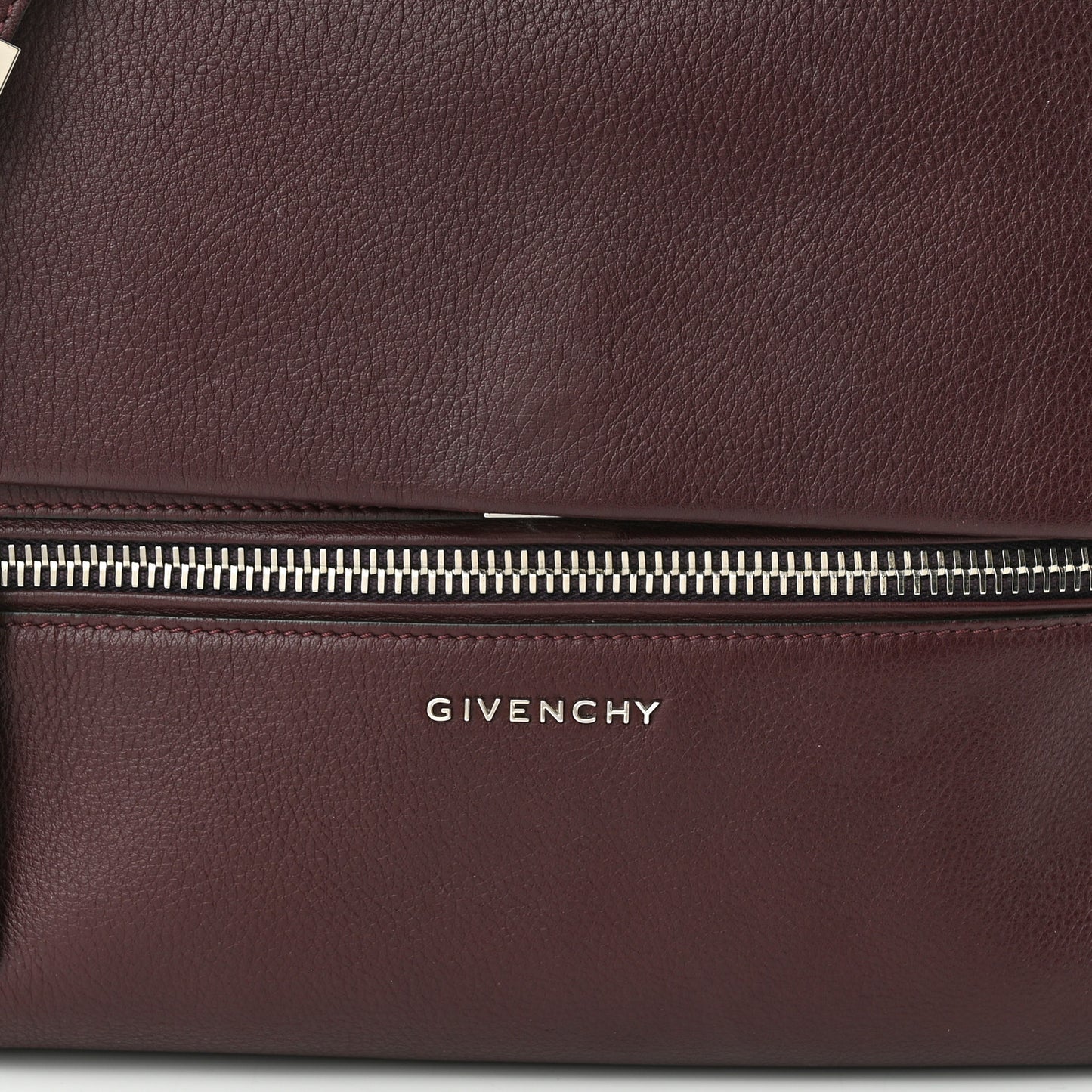 Calfskin Small Pandora Pure Flap Bag Aubergine