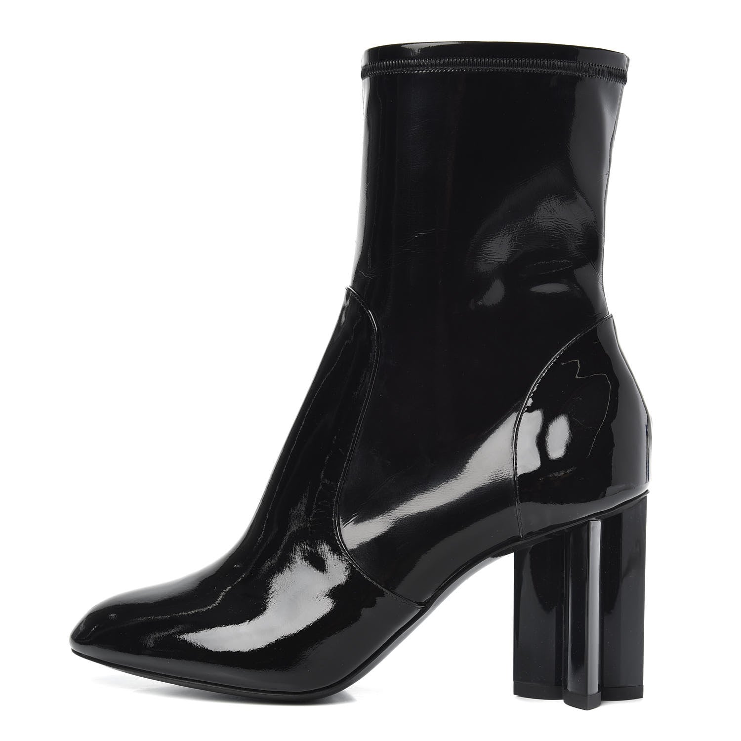 Louis Vuitton Patent Silhouette Ankle Boots 38 Black 1 of 6