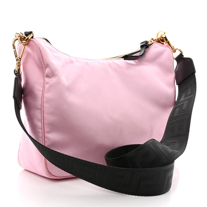 Versace Nylon Tribute Chain Crossbody Shoulder Bag Light Pink 3 of 10