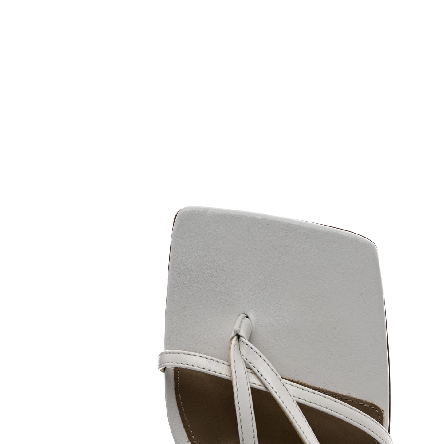 Lambskin Stretch Multi Strap 90mm Sandals 39 Optic White