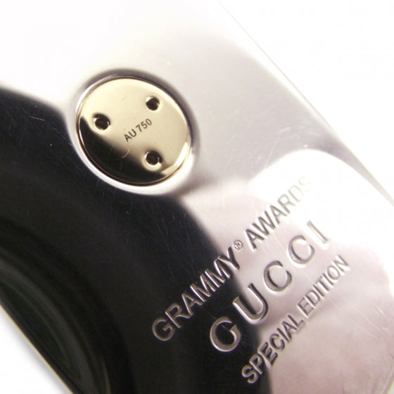 Gucci Stainless Steel 18K Yellow Gold Grammy Award Dog Tag Necklace 6 of 6