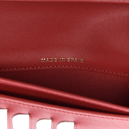 Chanel Caviar Quilted Yen Wallet Dark Red 6 of 7