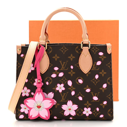 Louis Vuitton LV X TM Monogram Cherry Blossom Onthego PM Sakura Brown 10 of 10