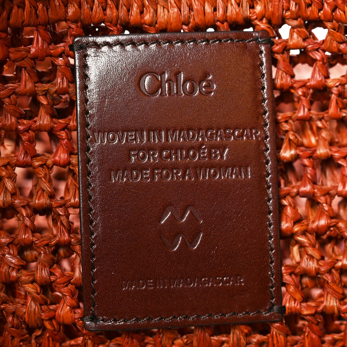 Raffia Summer Banana Tote Clay Brown