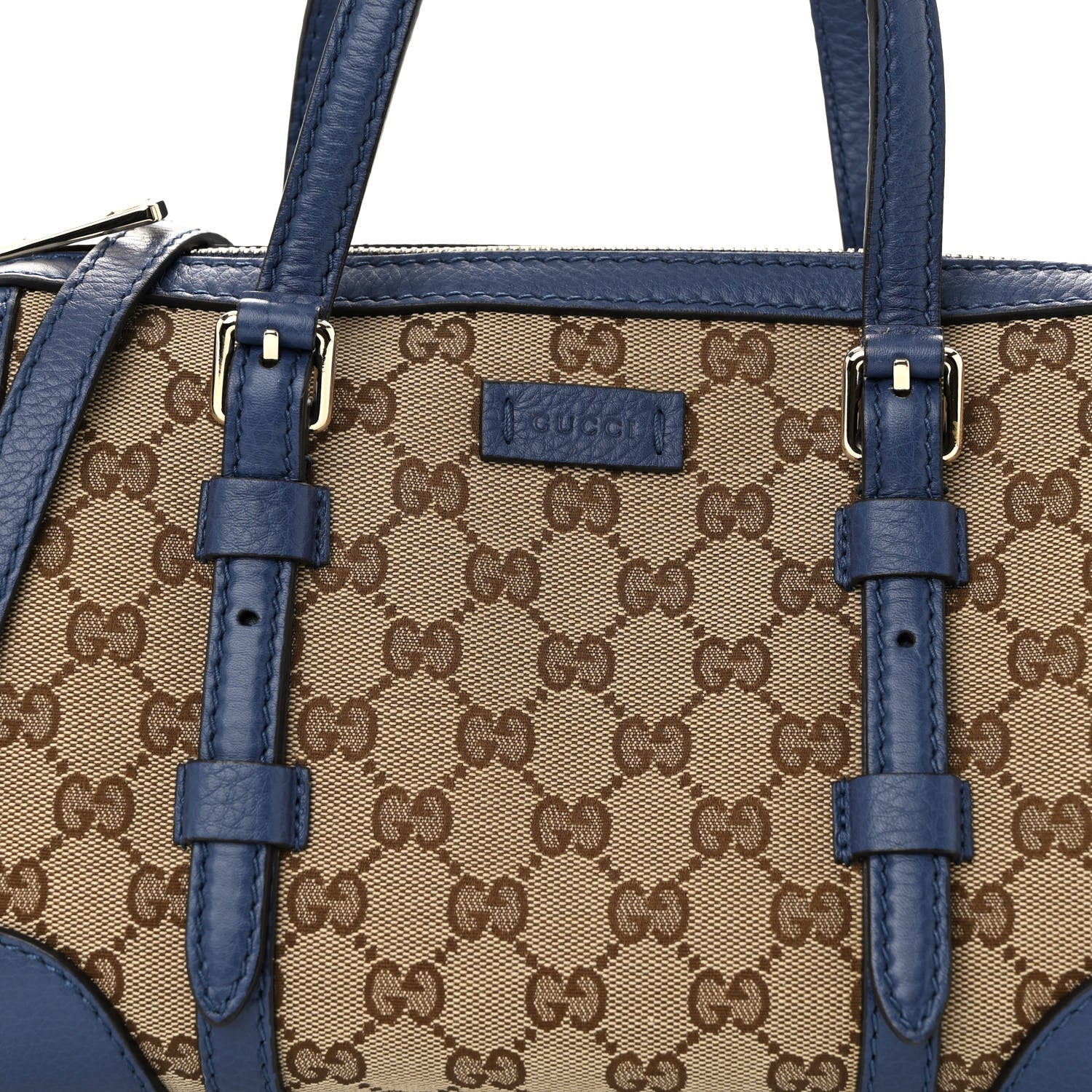 Gucci Monogram Cellarius Calfskin Small Belted Boston Beige Ebony Washed Ink 7 of 10