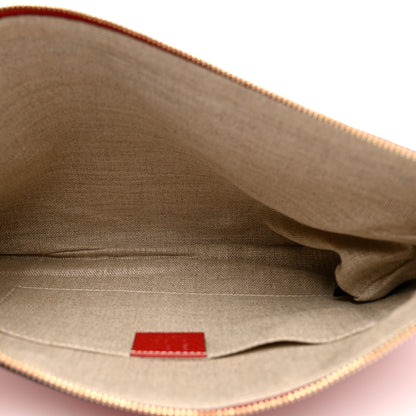 Gucci Calfskin Large Bamboo Clutch Red 5 of 8
