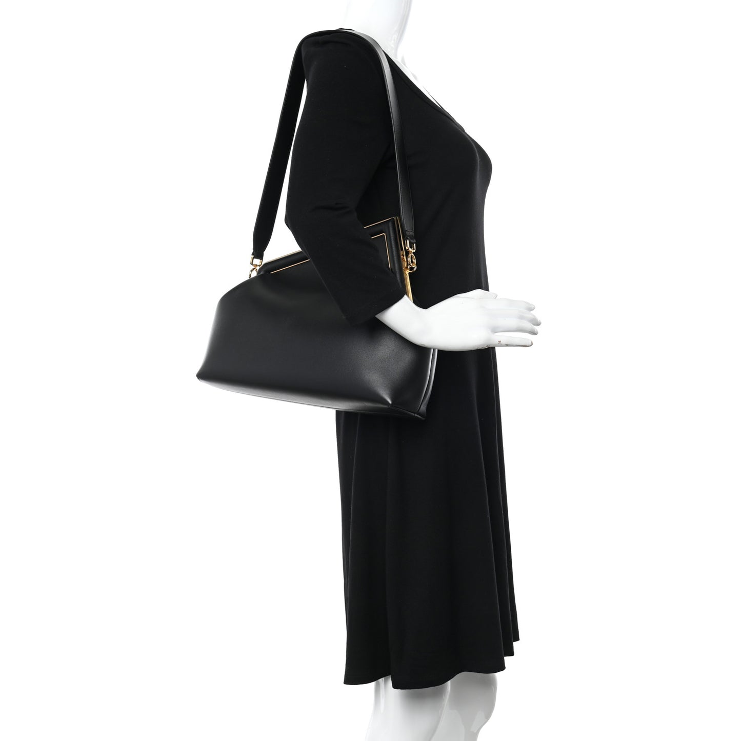 Shiny Nappa Medium Fendi First Black