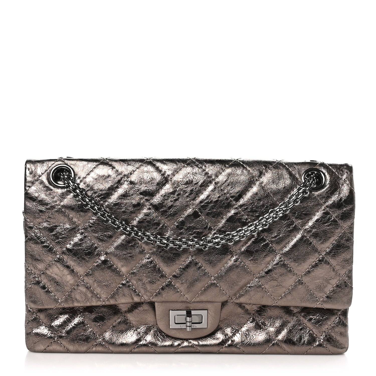 Chanel Metallic Aged Calfskin Quilted 2.55 Reissue 226 Flap Dark Gold 1 of 10