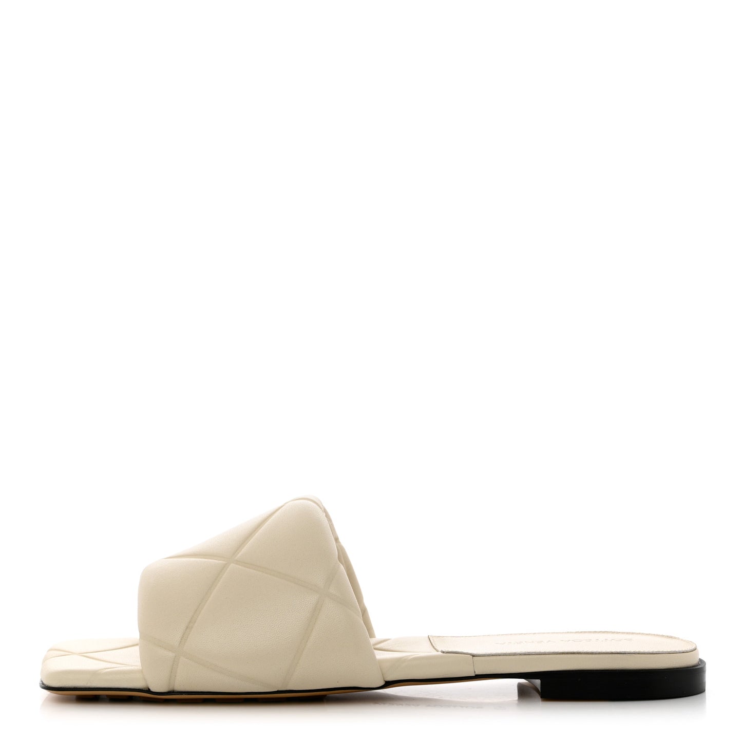 Nappa Quilted Rubber Lido Flat Sandals 40 Wax