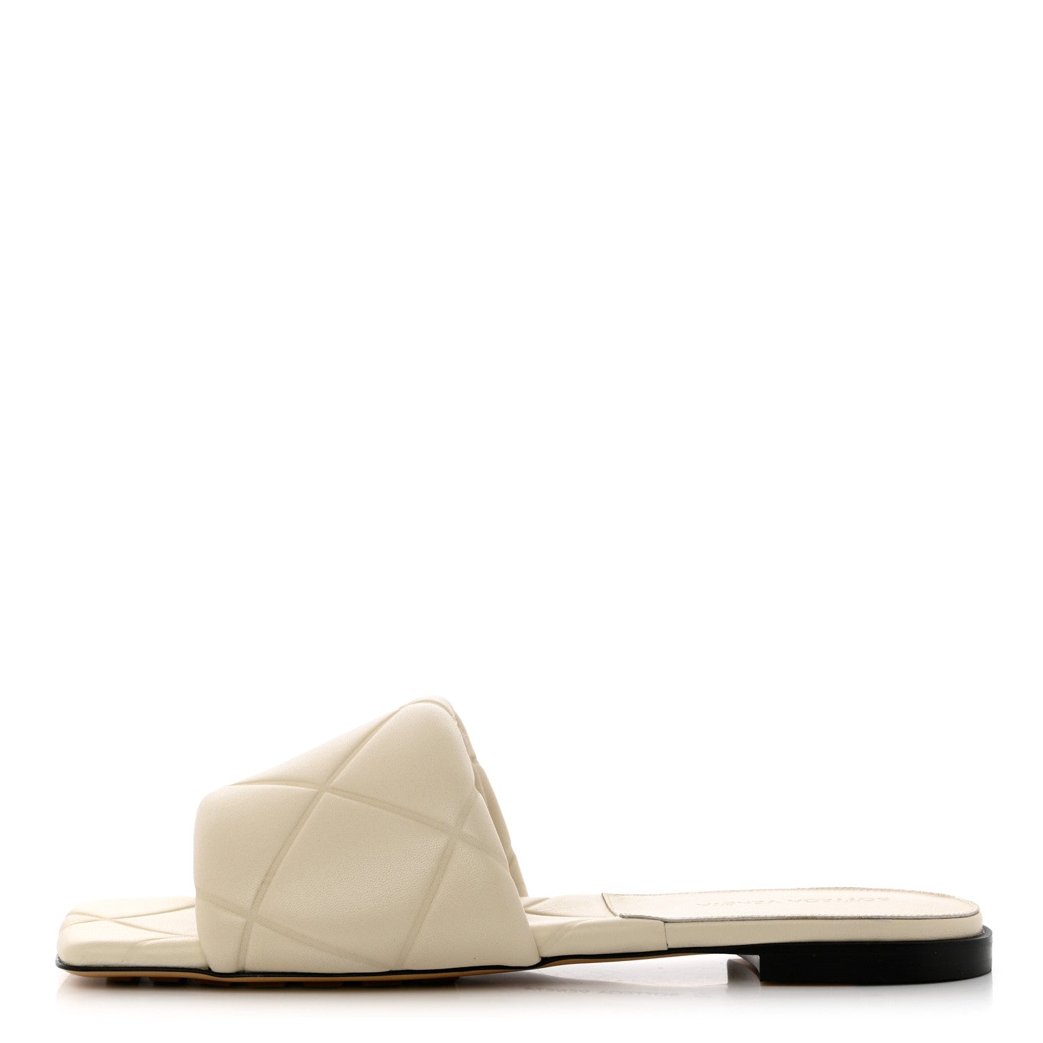 Bottega Veneta Nappa Quilted Rubber Lido Flat Sandals 40 Wax 1 of 7