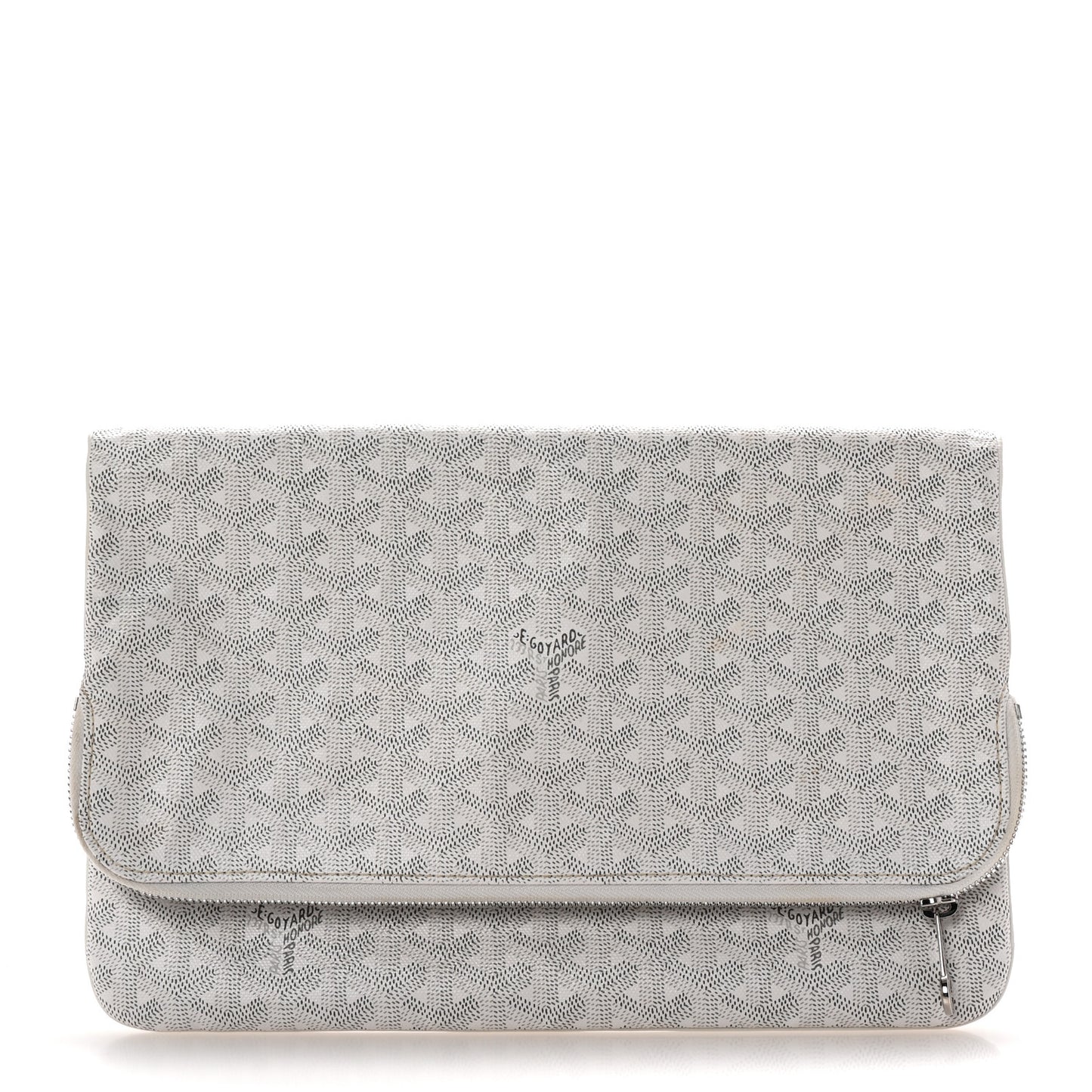 Goyardine Sainte Marie Soft Clutch White