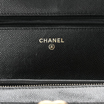 Chanel Caviar Quilted Golden Class Wallet On Chain WOC Black 6 of 13