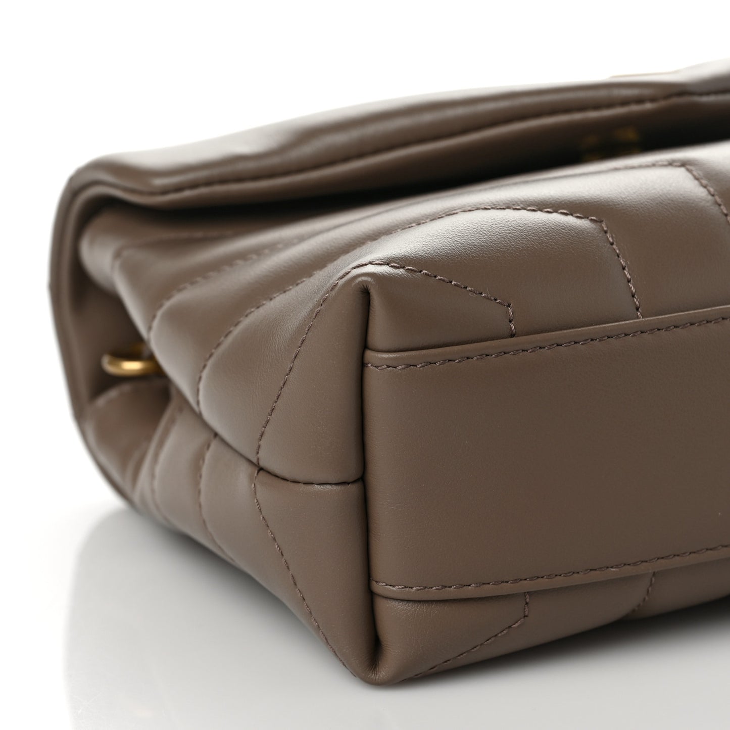 Calfskin Y Quilted Monogram Toy Loulou Crossbody Bag Taupe