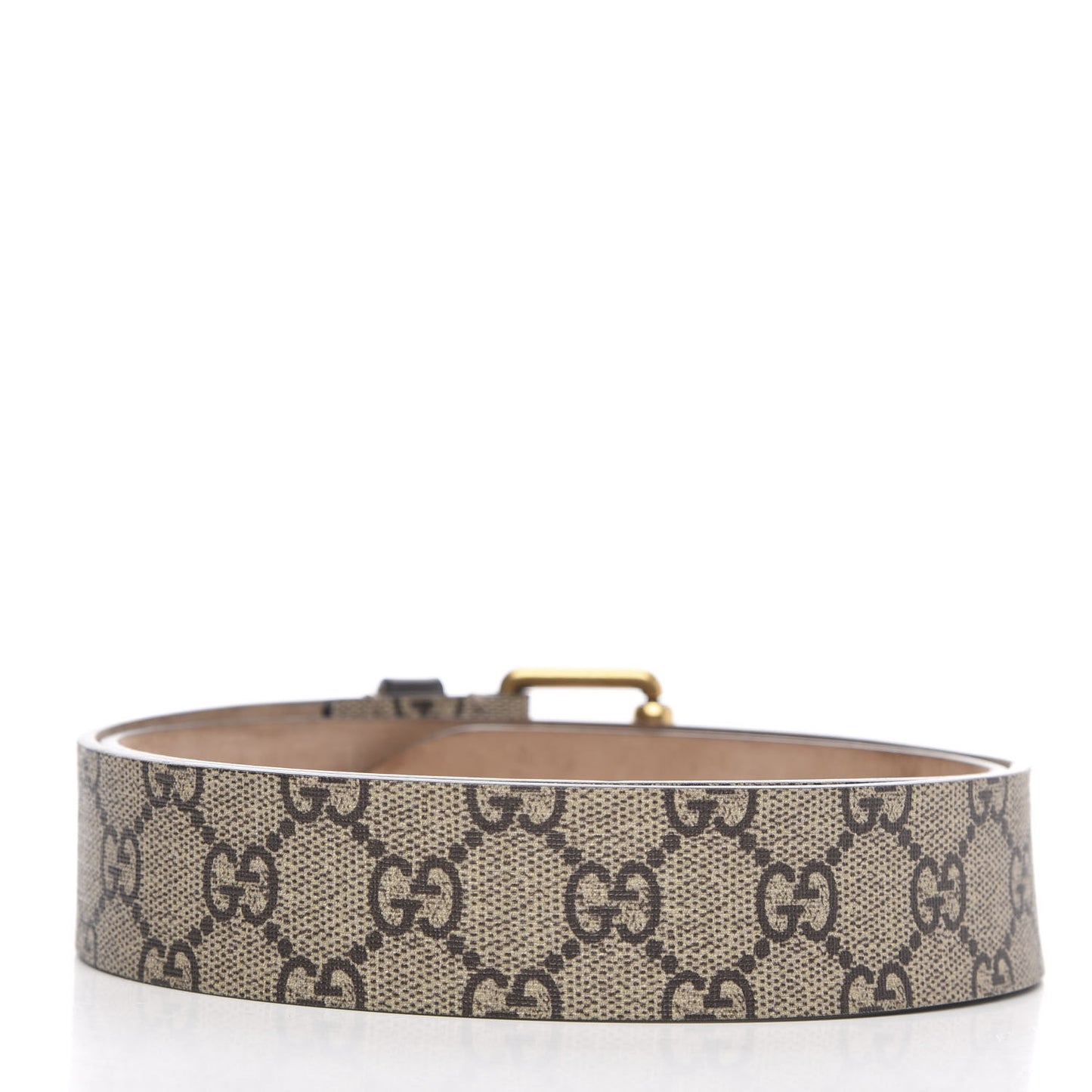 GG Supreme Monogram Selleria Calfskin Bee 35mm Belt 85 34 Beige Ebony Multicolor Cocoa
