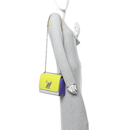 Louis Vuitton Epi Twist Shoulder Bag MM Purple Yellow Grey 2 of 12