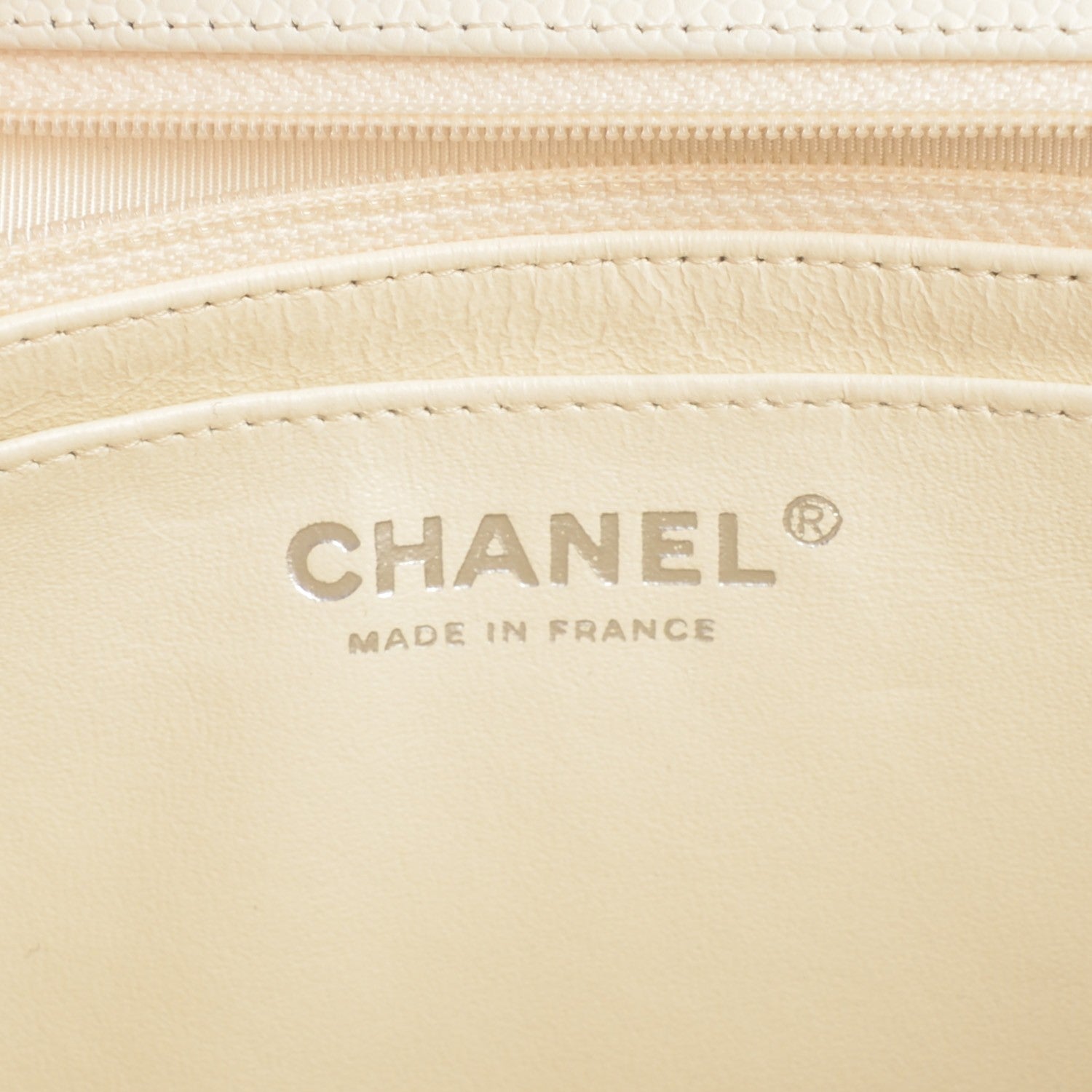 Chanel Caviar Quilted Jumbo Single Flap White 6 of 8